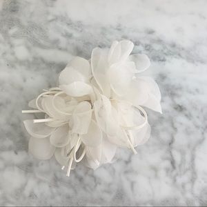 White Flower Hair Clip Large